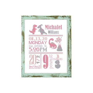 Dino Baby cross stitch pattern Custom Cross Stitch baby cross stitch custom cross stitch Dinosaur cross stitch Dinosaurus