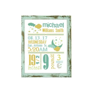 Nursery Cross Stitch Baby Cross stitch pattern custom cross stitch new baby cross stitch new baby gift baby shower gift baby boy pattern