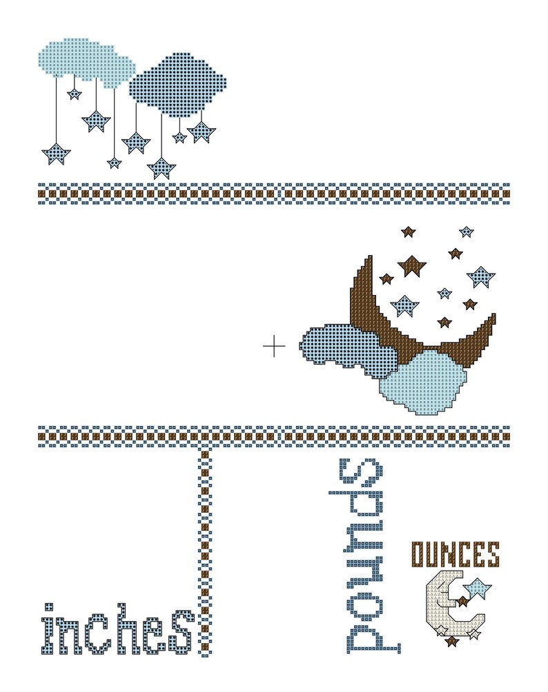 New Baby Cross Stitch Pattern Custom Cross Stitch Pattern Baby - Etsy