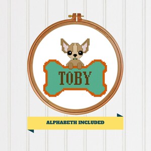Dog cross stitch pattern Chihuahua cross stitch dog pattern cross stitch chart Animal cross stitch modern cross stitch chihuahua chart17-009