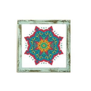 Mandala Cross Stitch Pattern Modern Cross Stitch Cross stitch pattern mandala abstract geometric ornament mandala chart 20-011