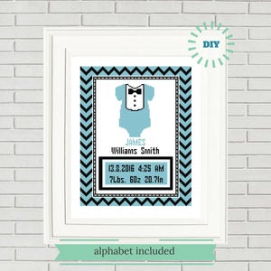 Birth Announcement cross stitch pattern/modern cross stitch/nursery cross stitch/cross stitch baby/cute cross stitch/#14-004