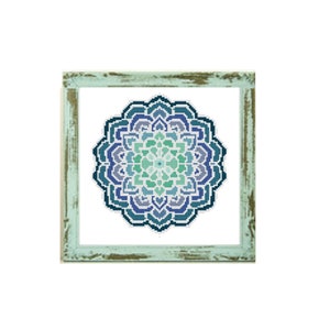 Mandala Cross Stitch Pattern Modern Cross Stitch Cross stitch pattern mandala abstract geometric ornament mandala chart 20-005