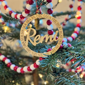 Personalized Dog Titles Ornament: Scent Work, Rally, AKC