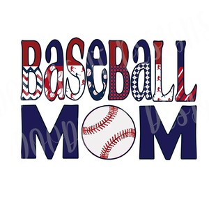 Baseball Mom patterned digital downloads for sublimation, HTV print and cut, Silhouette