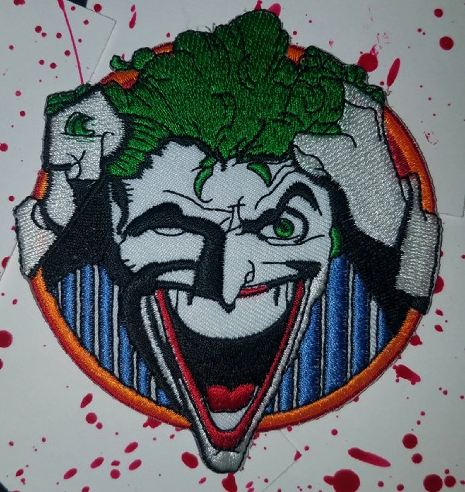 The Joker Embroidered Iron on Patch the Killing Joke Mad Etsy