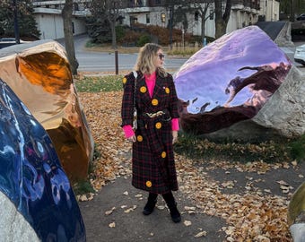 Einzigartige upcycled Pendleton Plaid Duster Jacke