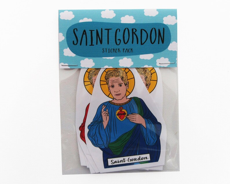 Saint Gordon Ramsay Sticker Set Gordon Ramsay Gordon Etsy