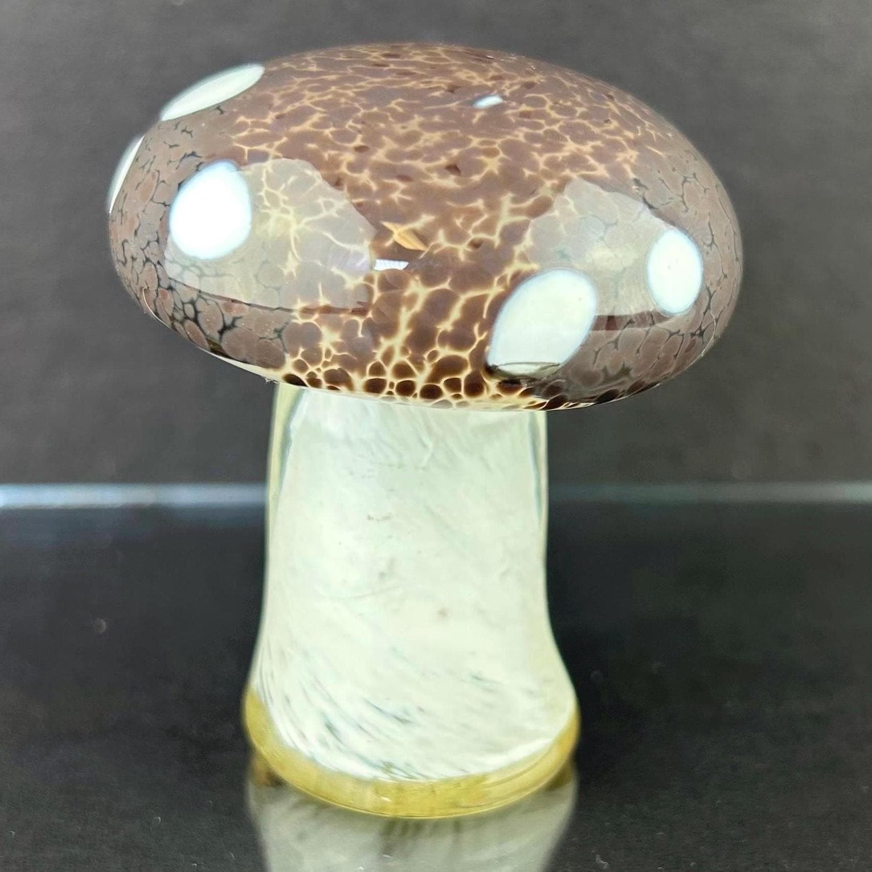 Grand champignon en verre, fabriqué au Canada, sur commande, art du verre, fait main - France