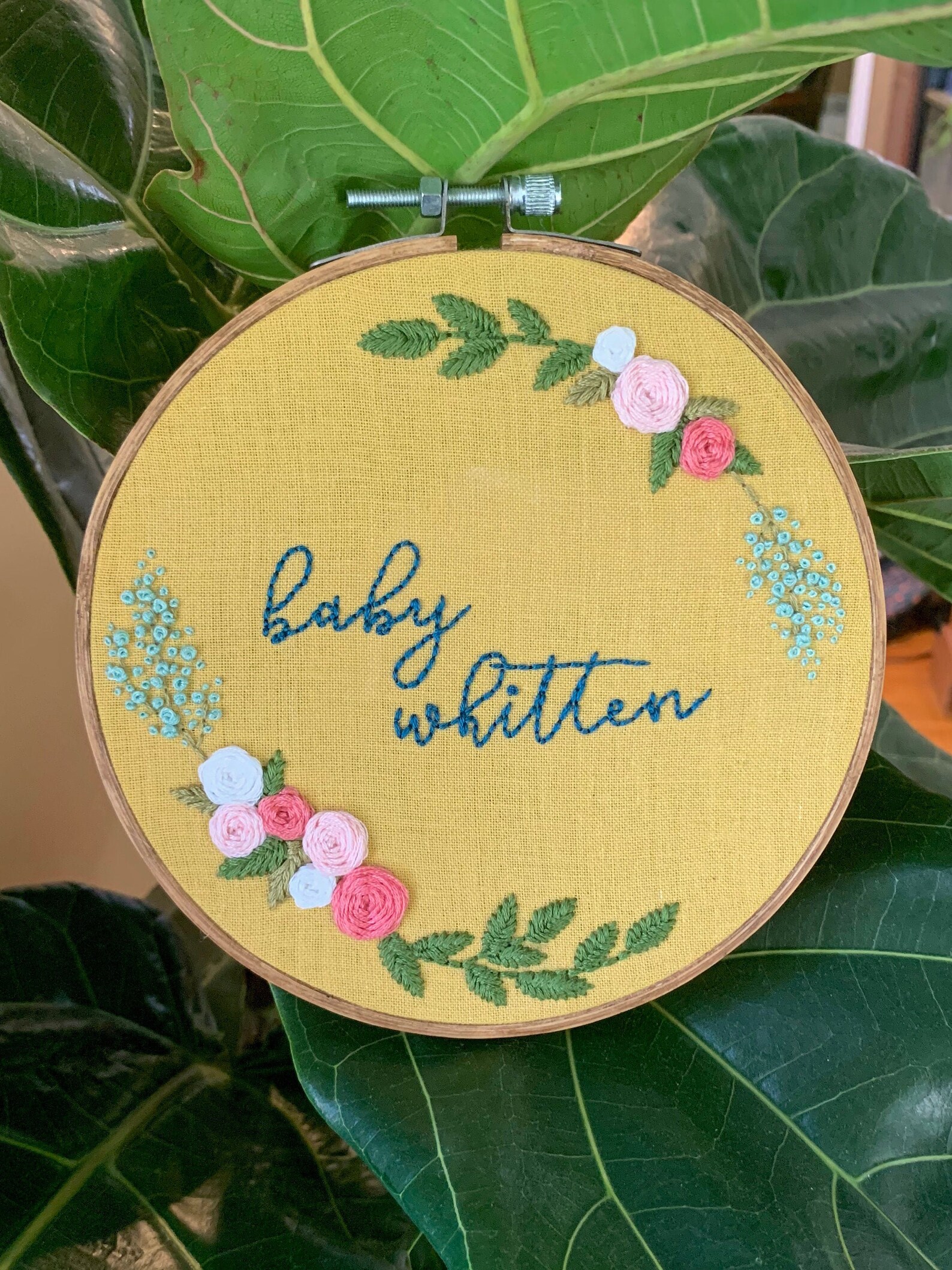 Custom Baby Shower Present Embroidery Hoop Etsy