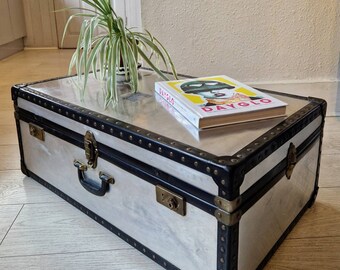 Vintage Silver Metal Trunk