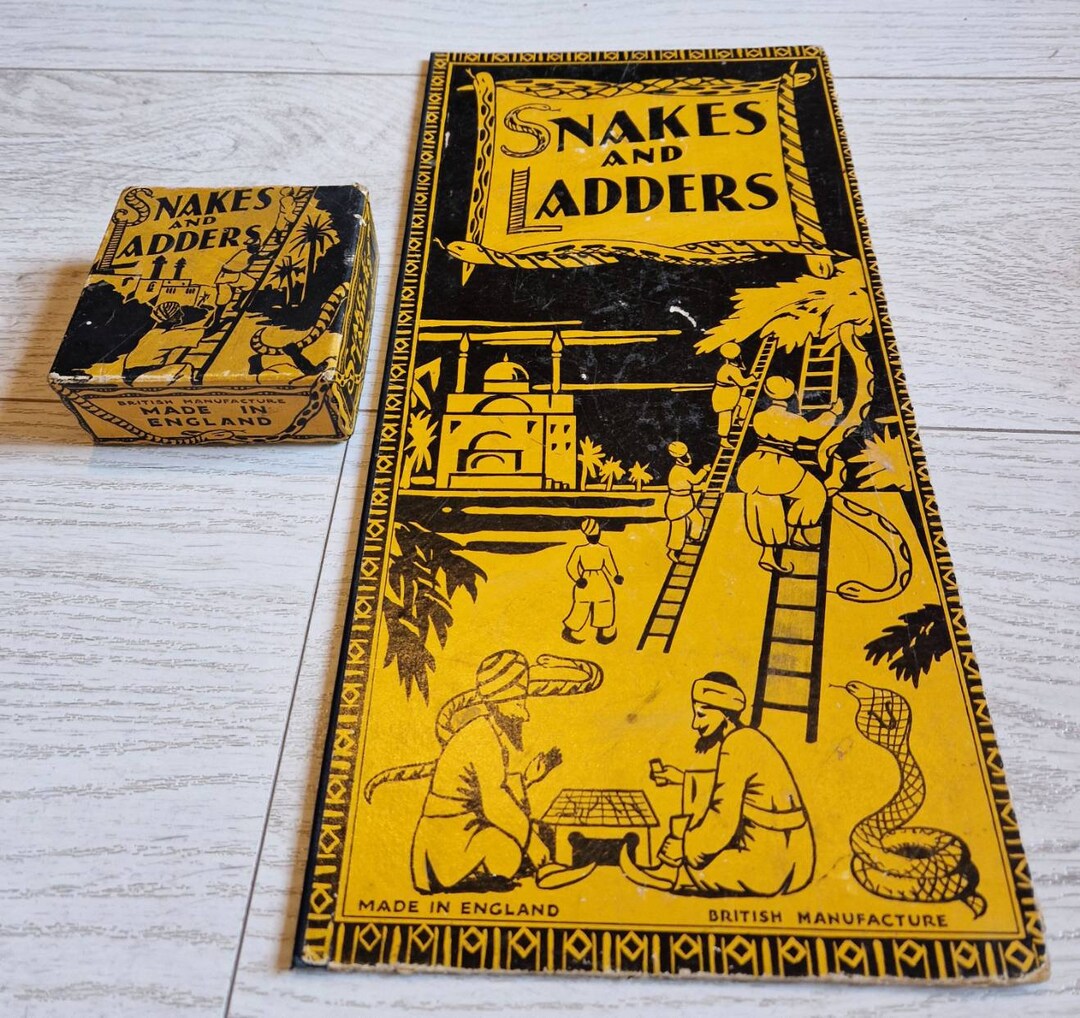 Vintage Snakes and Ladders Board Game. - Etsy UK