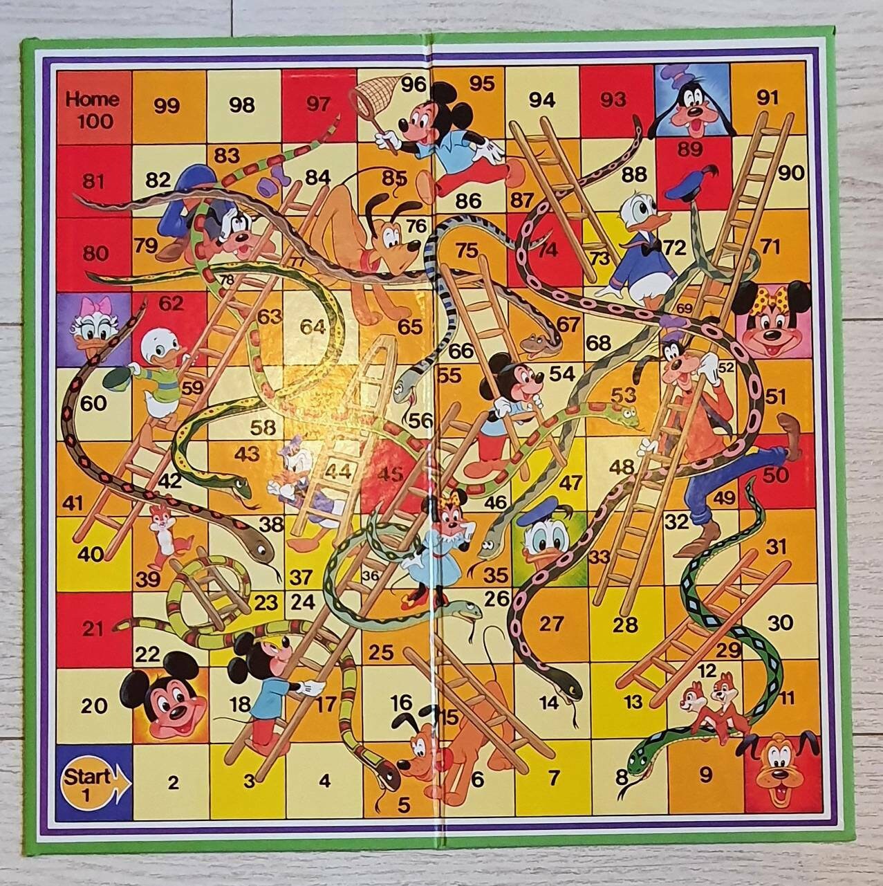 Vintage Snakes & Ladders Walt Disney Board Game Rare - Etsy UK