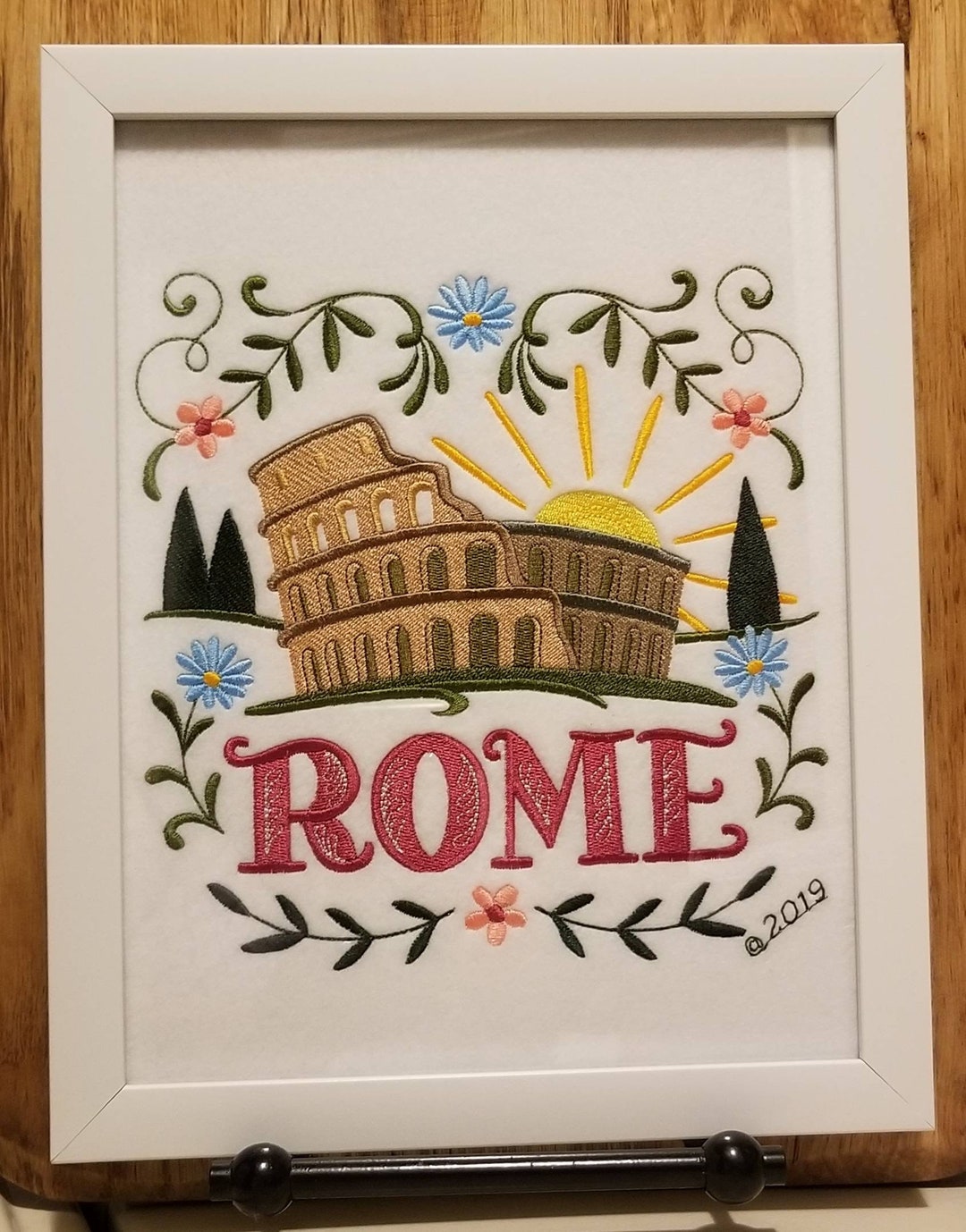 Embroidered Rome Design - Etsy