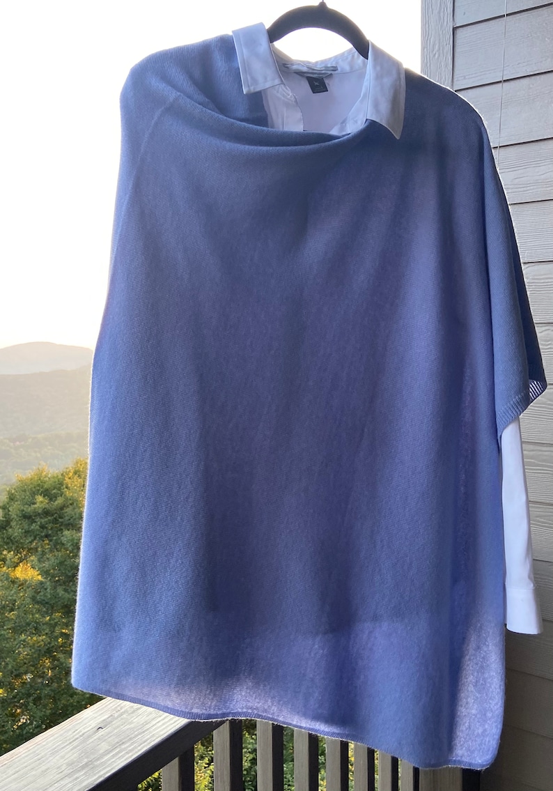 Cashmere Poncho-Silver Lavender image 1