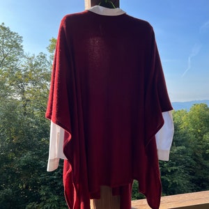 Cashmere Cape/Ruana-Rust/Burgundy image 6