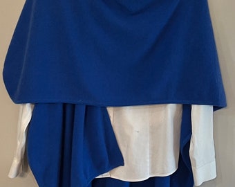 PETITE Cashmere Cape/Ruana-Royal Blue