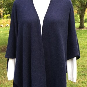 100% Cashmere Cape Ruana-navy - Etsy