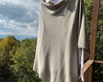 Cashmere Poncho-Silver Pewter