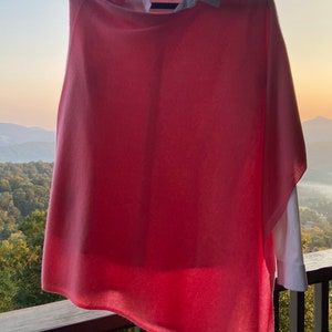 100% Cashmere Poncho Spring Pink