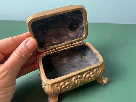 Antique solid brass trinket boxes - image 3
