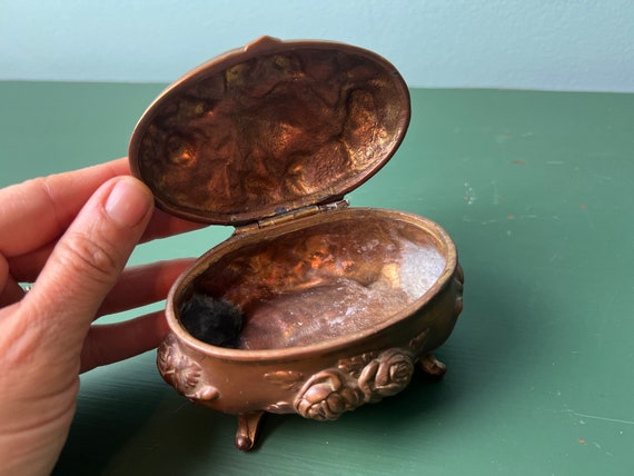 Antique solid brass trinket boxes - image 6