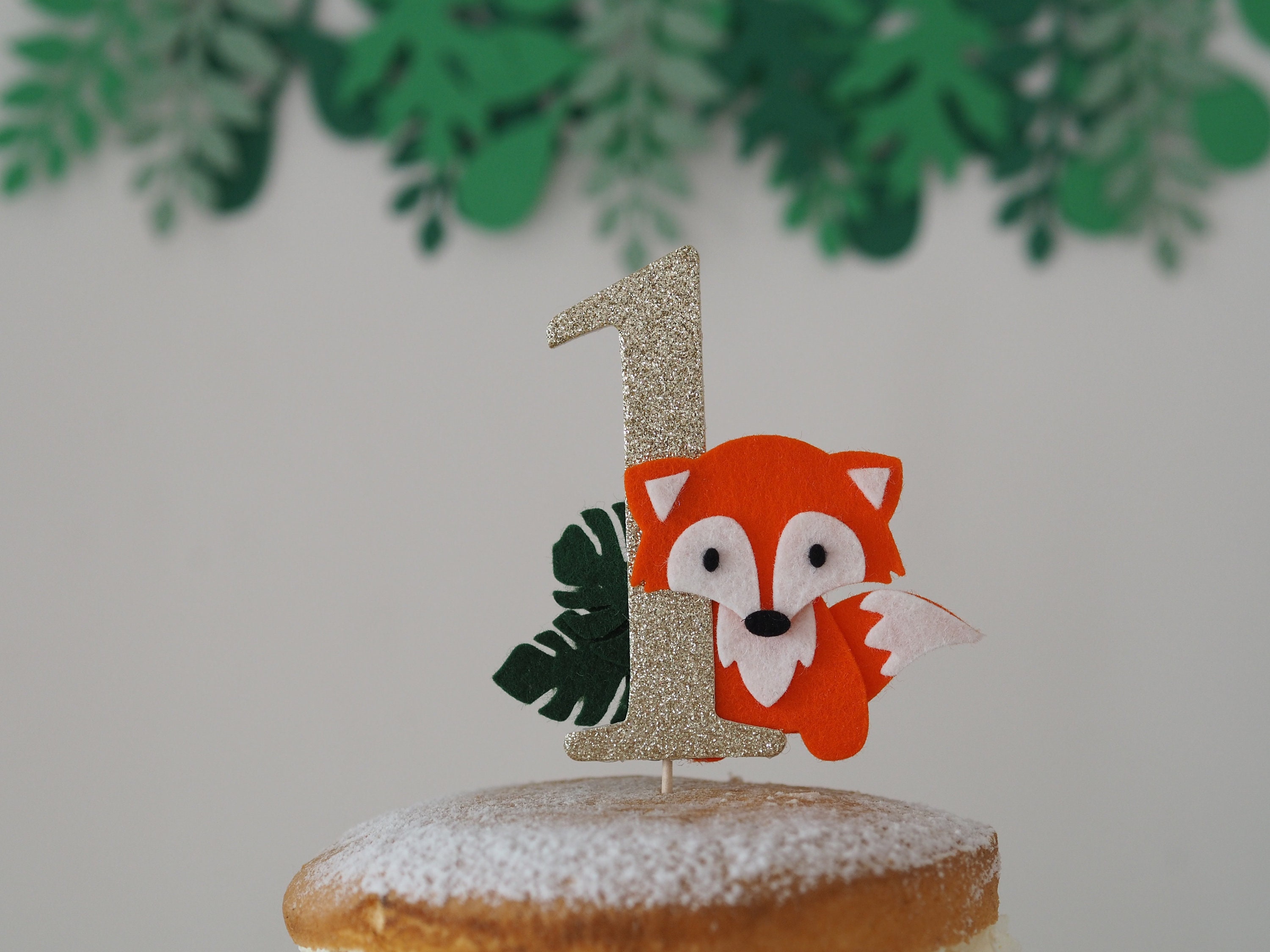 Decoration Gateau Renard, Décorations pour cupcakes, Renard Cupcake Topper Anniversaire, Cake Topper Jungle Party Deco, pour fêtes d'anniversaire, baby showers et anniversaires