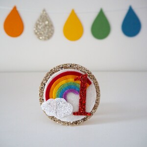 Rainbow birthday badge, birthday badge, rainbow party theme