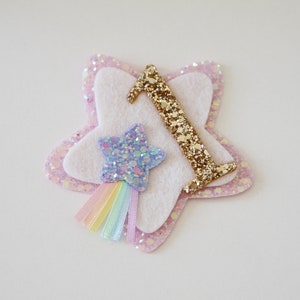 Rainbow birthday badge, Star birthday badge, star theme, birthday badge, 1 badge, first birthday
