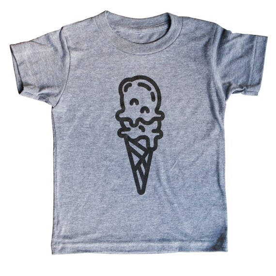 Ice Cream Cone Shirt, Kids Shirt, Ice Cream Shirt, Birthday Shirt, Birthday | Dessert | Short Sleeve | Triblend