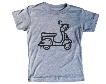 Scooter Shirt for Kids / Bike / Vespa Tshirt for Kids | Crew Neck Tee | Comfy Triblend | Perfect Summer Apparel