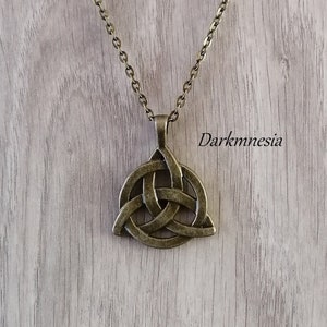Naszyjnik, wisiorek, triquetra, brąz, wicca, celtic, czarownica, wiccan, czarownica, czary, pogańskie, ezoteryczne, magiczne