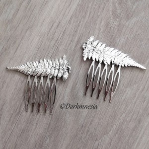 Comb, hair accessories, leaf, fern, plant, nature, botany, forest, elven, witchy, witch, wicca, wiccan, pagan