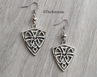 Earrings, Celtic knots, interlacing, medieval, elven, viking, norse, pagan, celtic, pagan