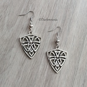 Earrings, Celtic knots, interlacing, medieval, elven, viking, norse, pagan, celtic, pagan
