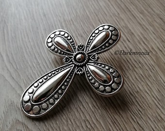 Barrette, hair accessory, hair clip, gothic, cross, goth