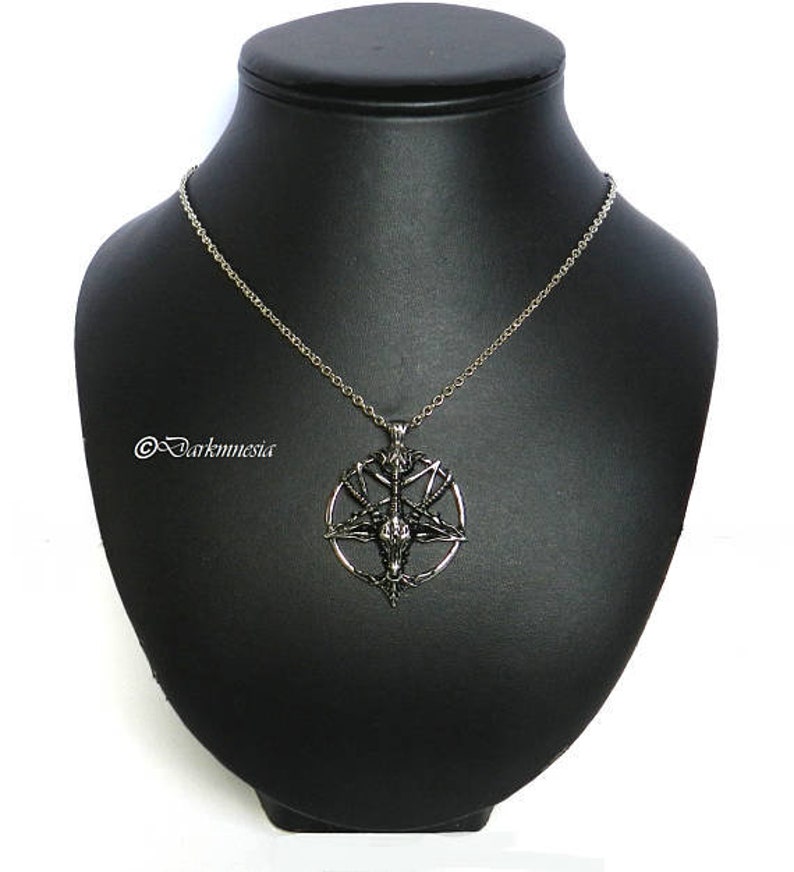 gothic satanism baphomet Necklace satanic inverted pentacle satan goth devil occult