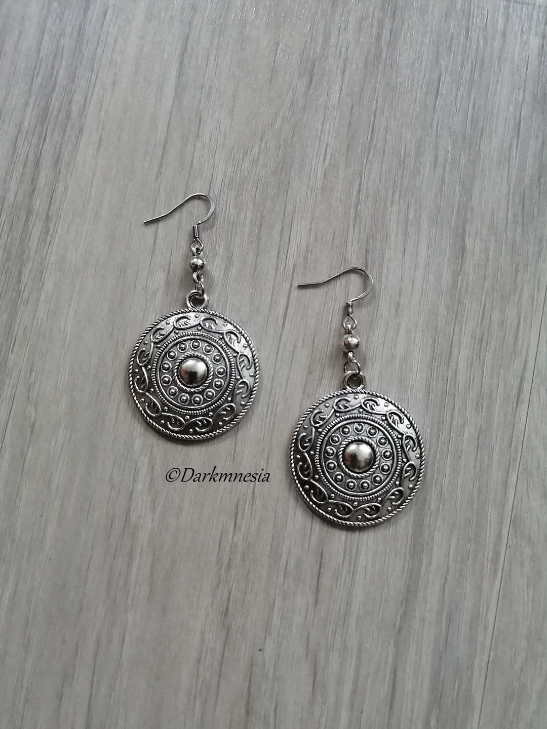 Earrings, shield, viking, norse, mythology, nordic, warrior, pagan
