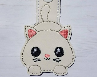 Nico el gato Snap Tab Machine Bordado DIGITAL FILE