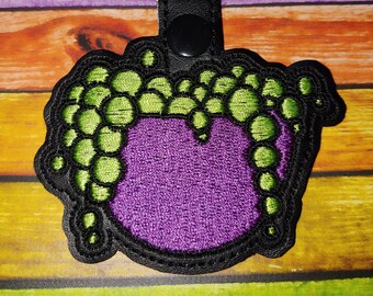 String Of Pearls Snap Tab Key Chain Key Fob Machine Embroidery DIGITAL FILE
