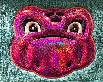 Dinosaur Applique Hooded Towel Reading Pillow Machine Embroidery DIGITAL FILE 5x7 ONLY