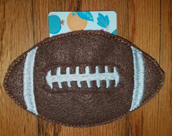 Football In The Hoop Gift Card Holder Embroidery DIGITAL FILE