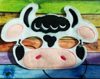 Cow Mask Machine Embroidery In The Hoop DIGITAL FILE 5x7 Hoop