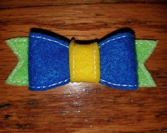 In The Hoop Bean Stitch Bow Hair Clip Machine Embroidery DIGITAL FILE