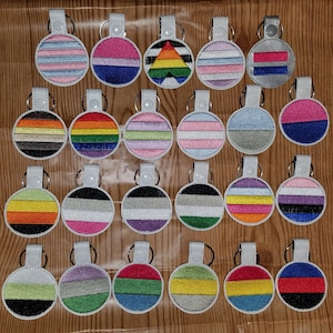 LGBTQ Pride Flag Snap Tab Bundle Set Key Chain Zipper Pull Key Fob Gay Rainbow DIGITAL FILE