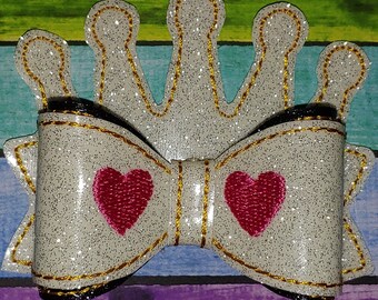 Crown Princess In The Hoop Bow Machine Embroidery DIGITAL FILE