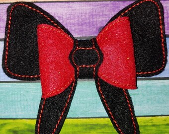 In The Hoop Bow With Tails Machine Embroidery DIGITAL FILE