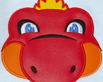 Dinosaur Dragon Applique Hooded Towel Reading Pillow DIGITAL FILE 5x7 ONLY