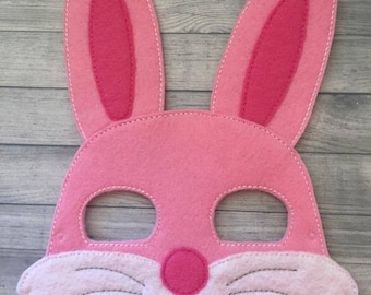 Easter Bunny Rabbit Mask In The Hoop ITH Machine Embroidery DIGITAL FILE 5x7 Hoop