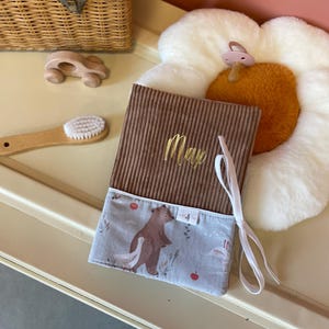 Personalized velvet health record cover